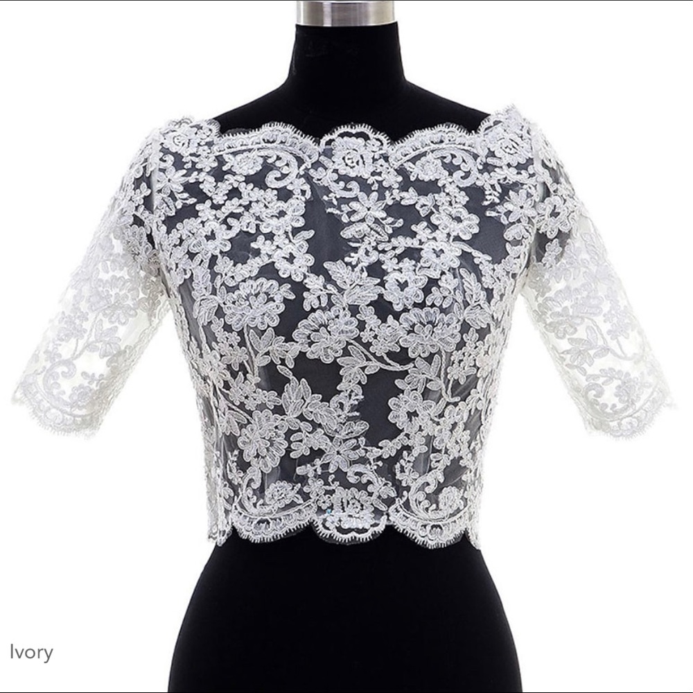 Lace Short Sleeve Bridal Bolero